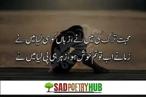 Sad Poetry In Urdu Text 2 Lines SMS & Roman Urdu Text