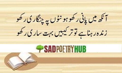[OLD] Motivational Rahat Indori Shayari in Roman Urdu On Photos